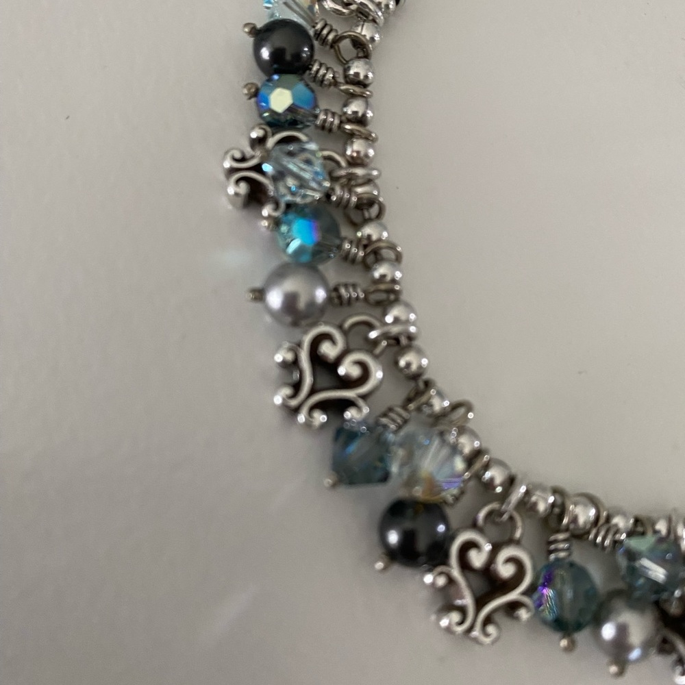 Brighton Cannes Blue stone/gray pearl bracelet.